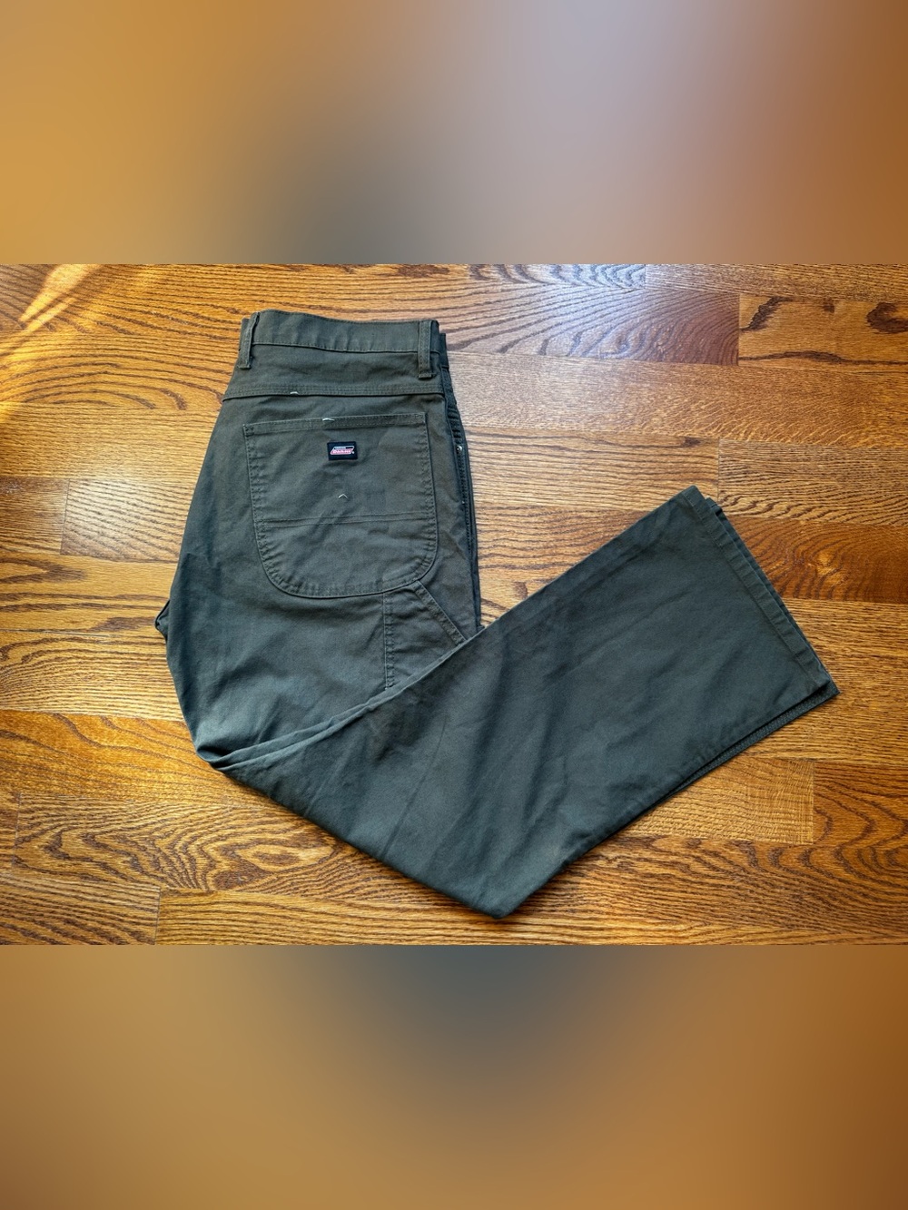 NWOT Dickies 1939 Carpenter Pants Men 34x30 Moss Green Duck Canvas Workwear